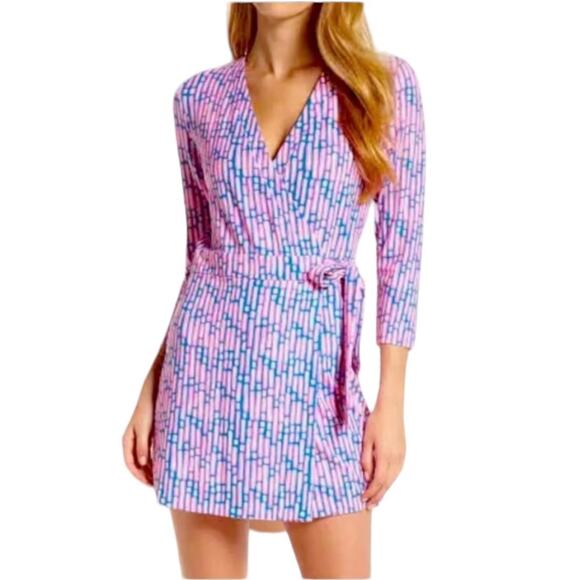 Lilly Pulitzer XL Romper Wrap Skirt Shorts XL Karlie Skort Preppy Vacation Dress - Picture 2 of 12